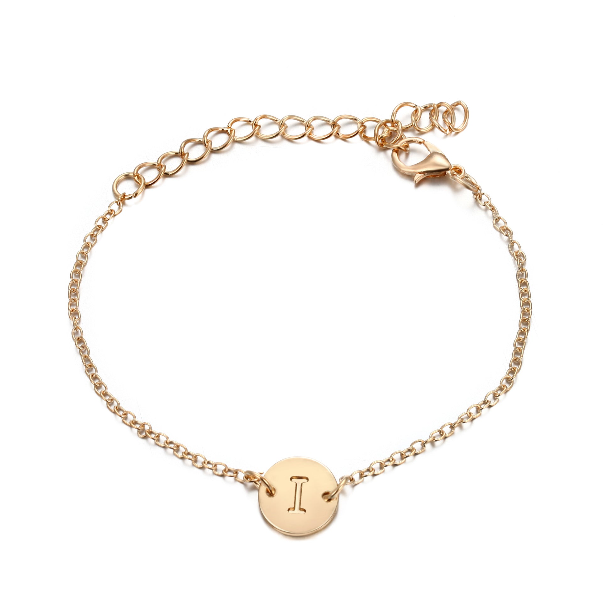 Pulsera Redonda De Aleación De 26 Alfabetos al por mayor